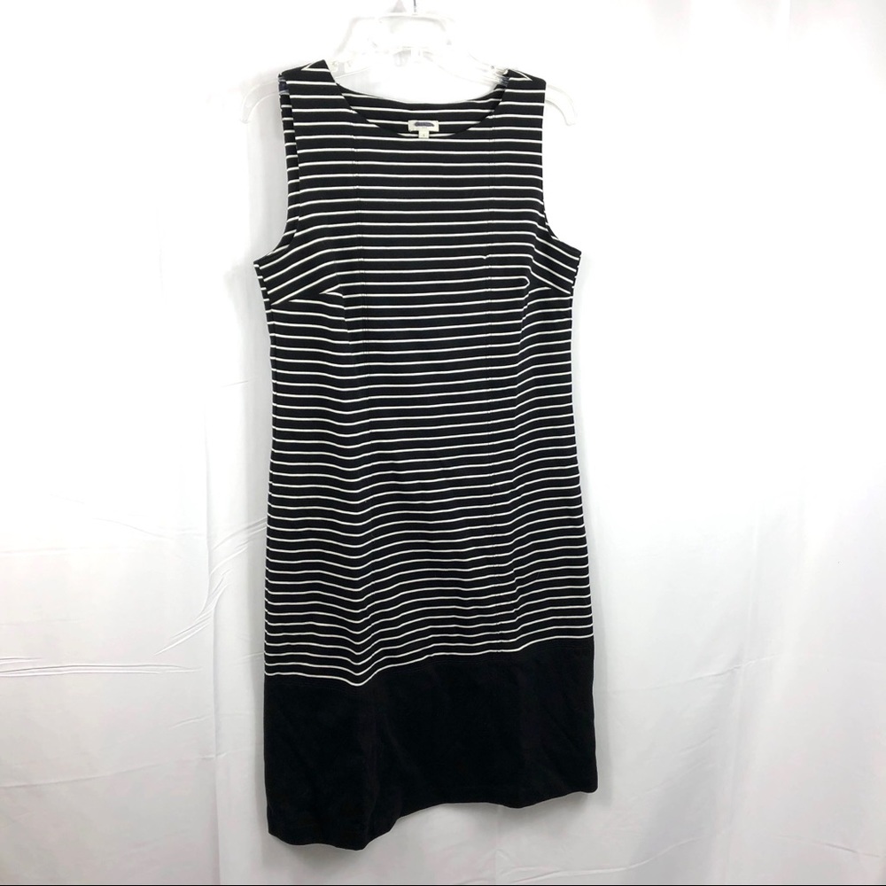 Talbots Black and White Sleeveless Dress Small